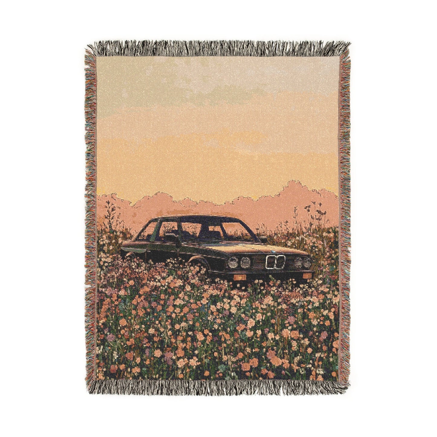 Flower E30 M3 Woven Blanket