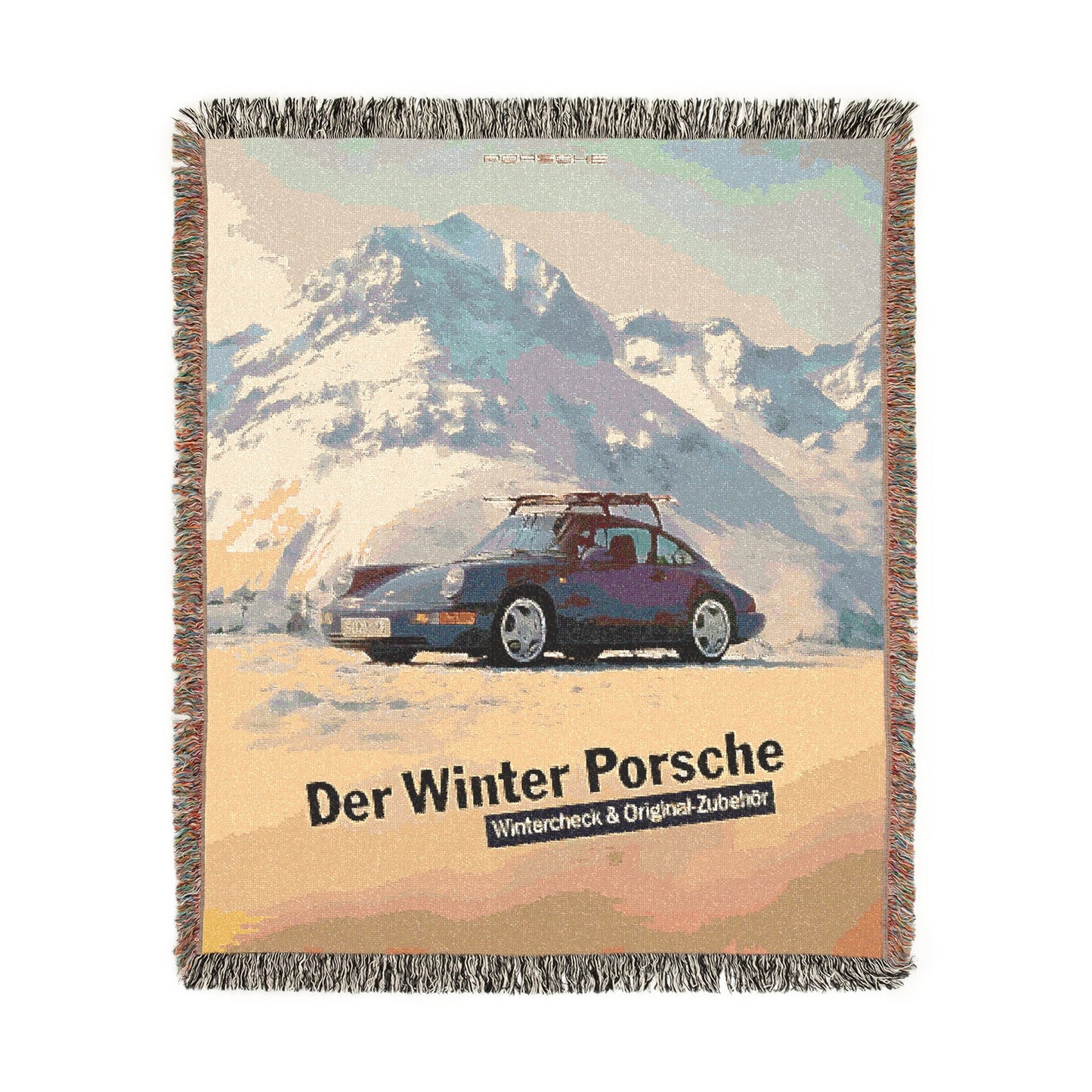 Winter Porsche Woven Blanket