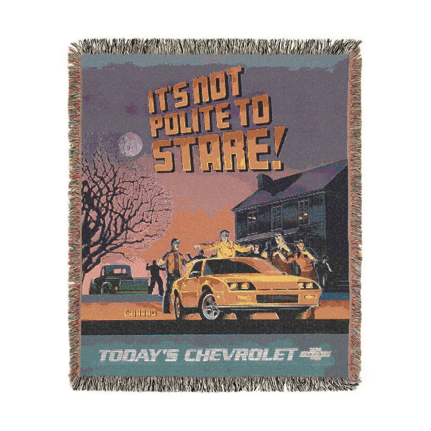 It's Not Polite to Stare! Woven Blanket
