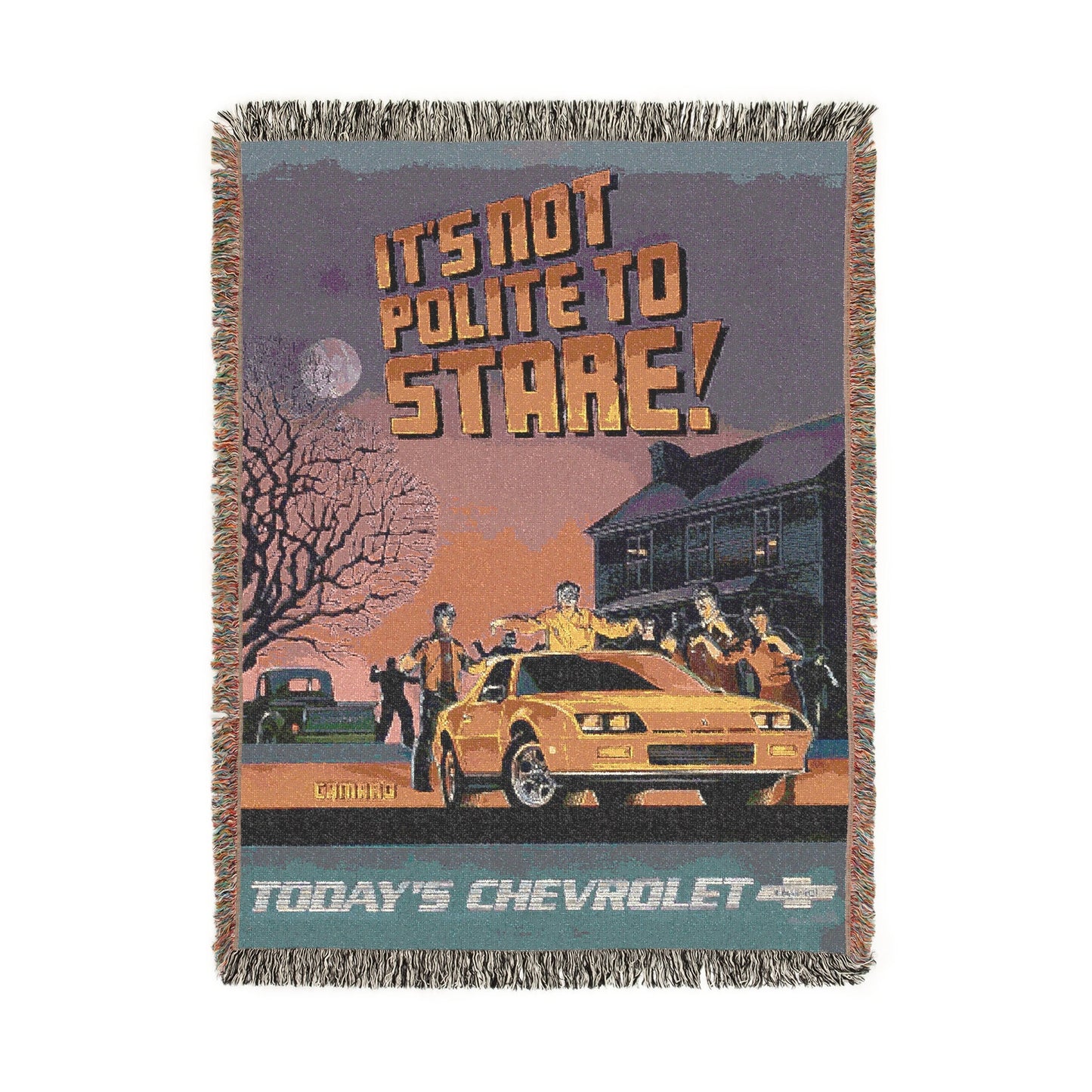 It's Not Polite to Stare! Woven Blanket