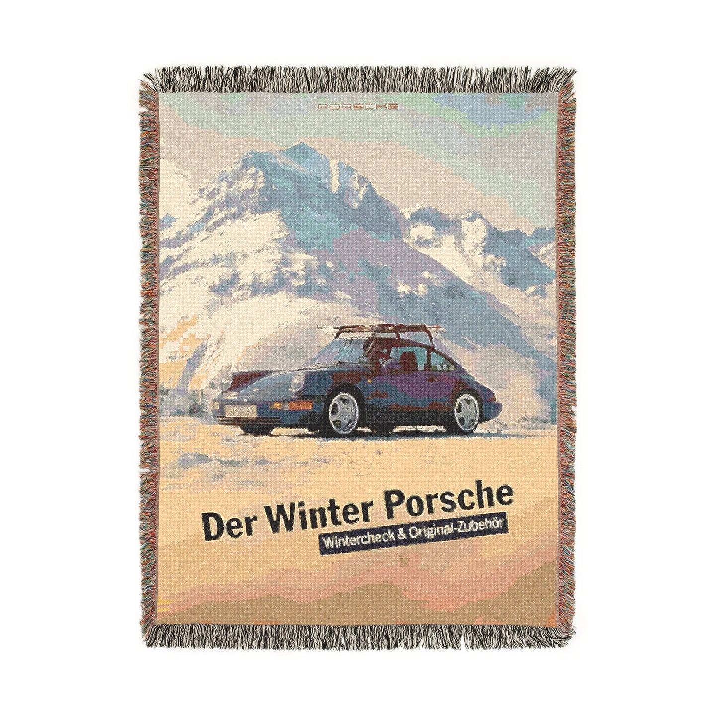 Winter Porsche Woven Blanket