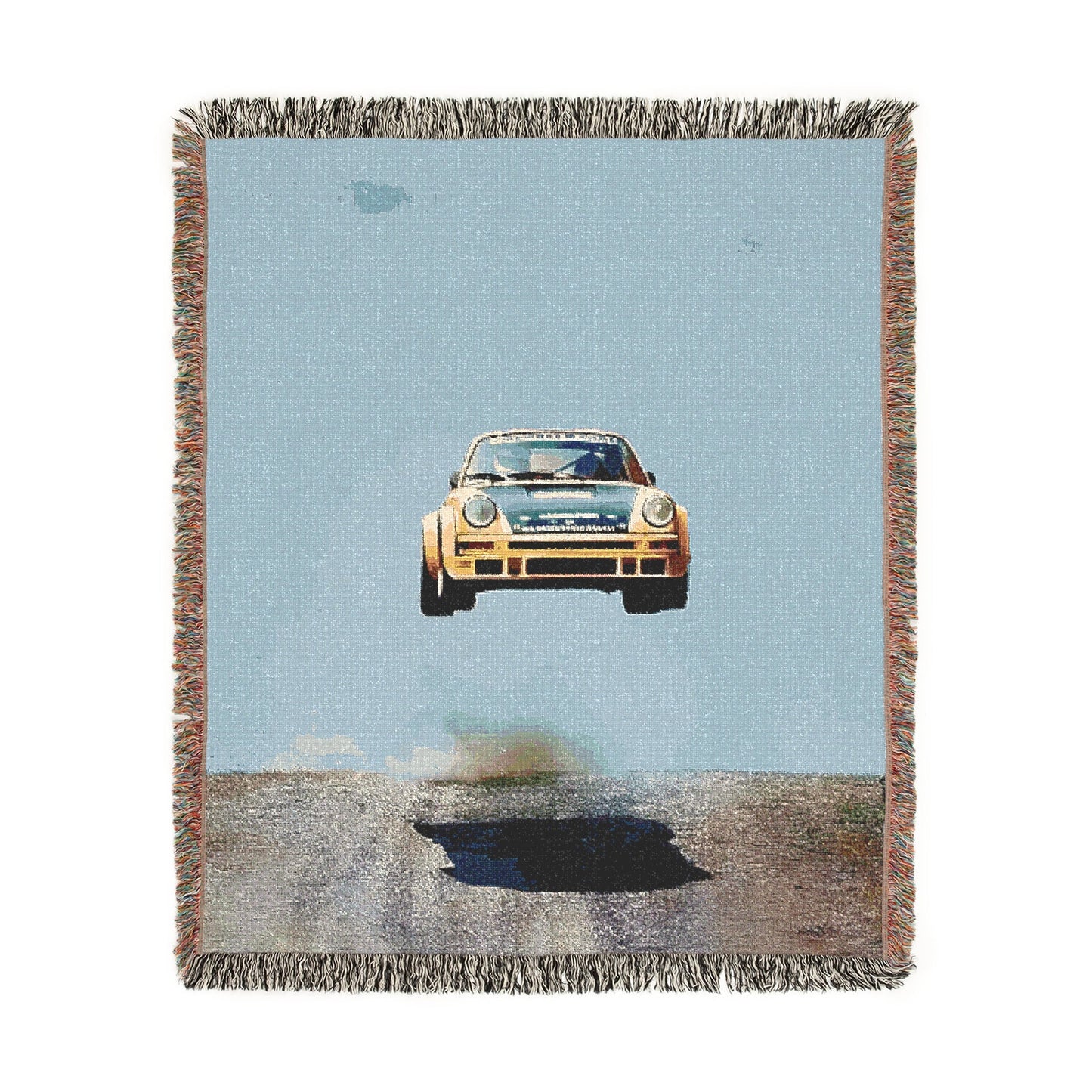 Flying Porsche Woven Blanket