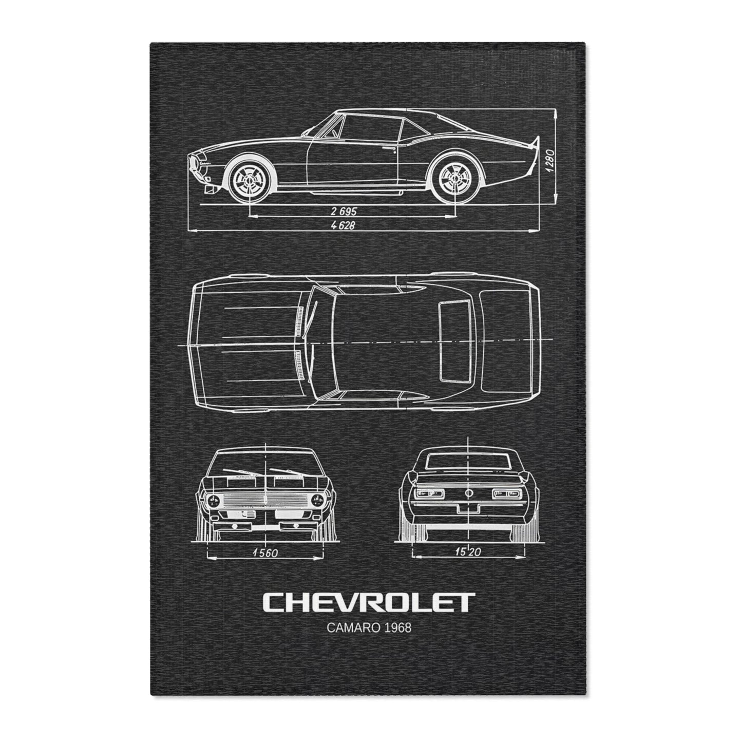 '68 Camaro Blueprint Rug