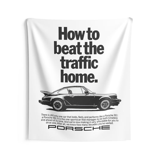 "How to Beat the Traffic Home" Tapestry