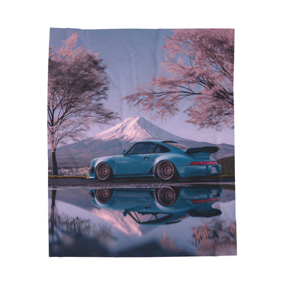 Mt. Fuji Porsche Blanket