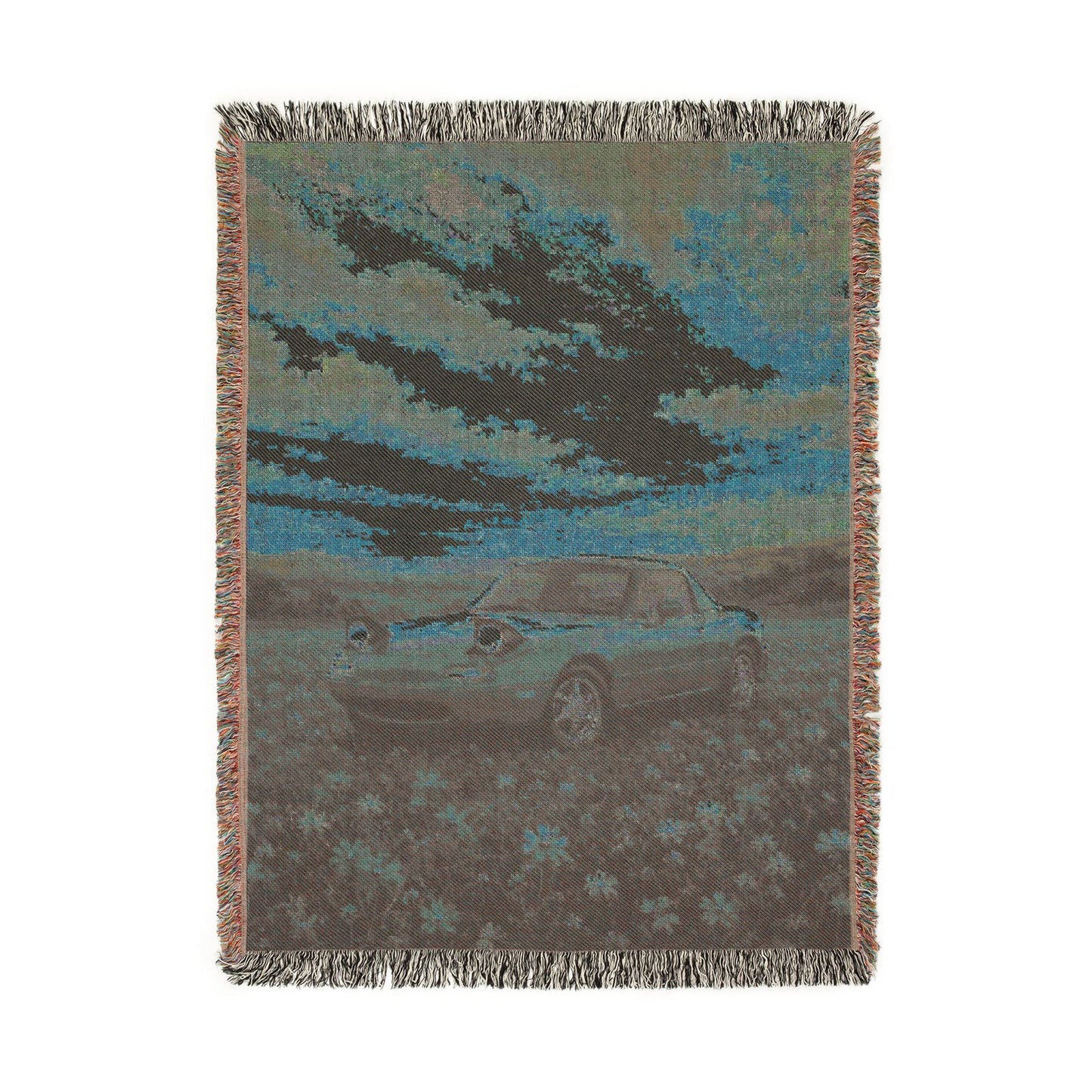 Flower Miata Woven Blanket