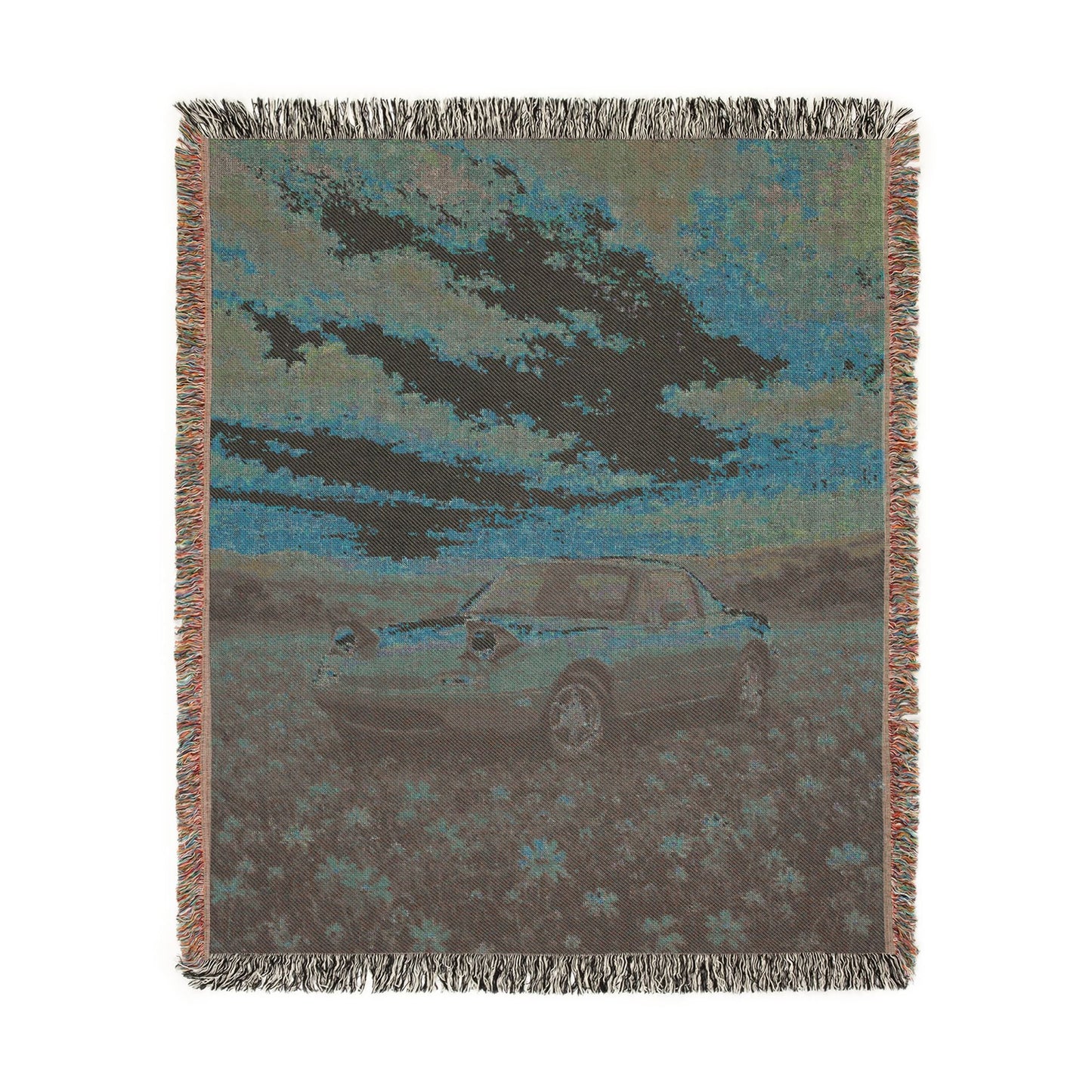 Flower Miata Woven Blanket