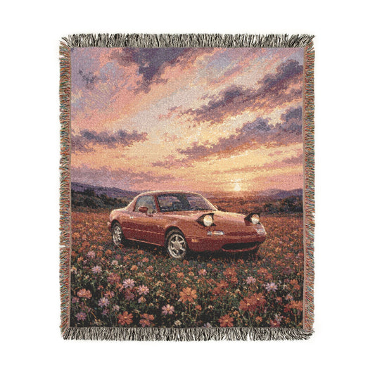 Flower Miata Woven Blanket