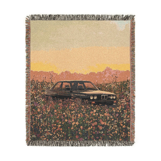Flower E30 M3 Woven Blanket