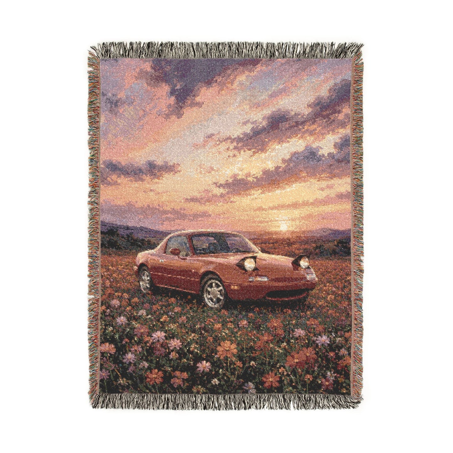 Flower Miata Woven Blanket