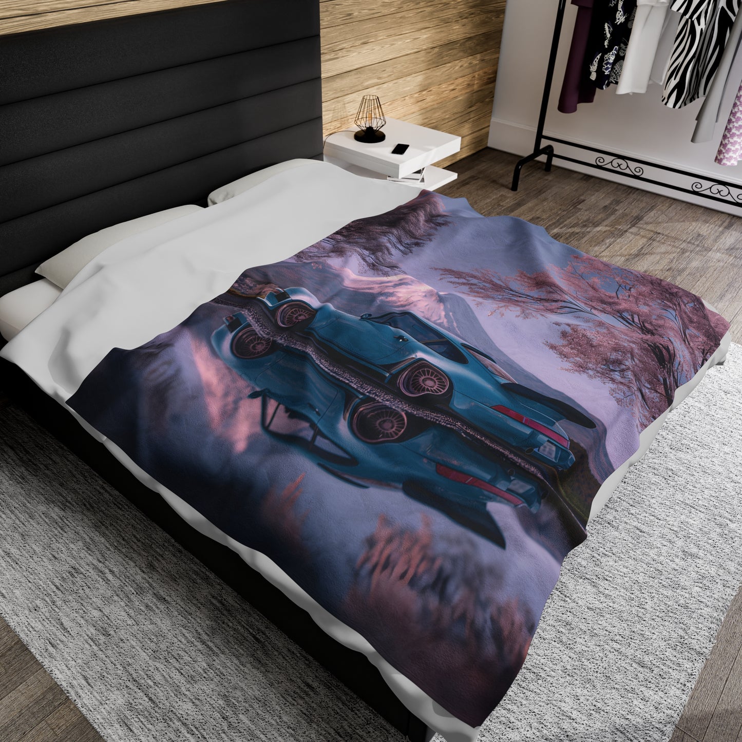 Mt. Fuji Porsche Blanket