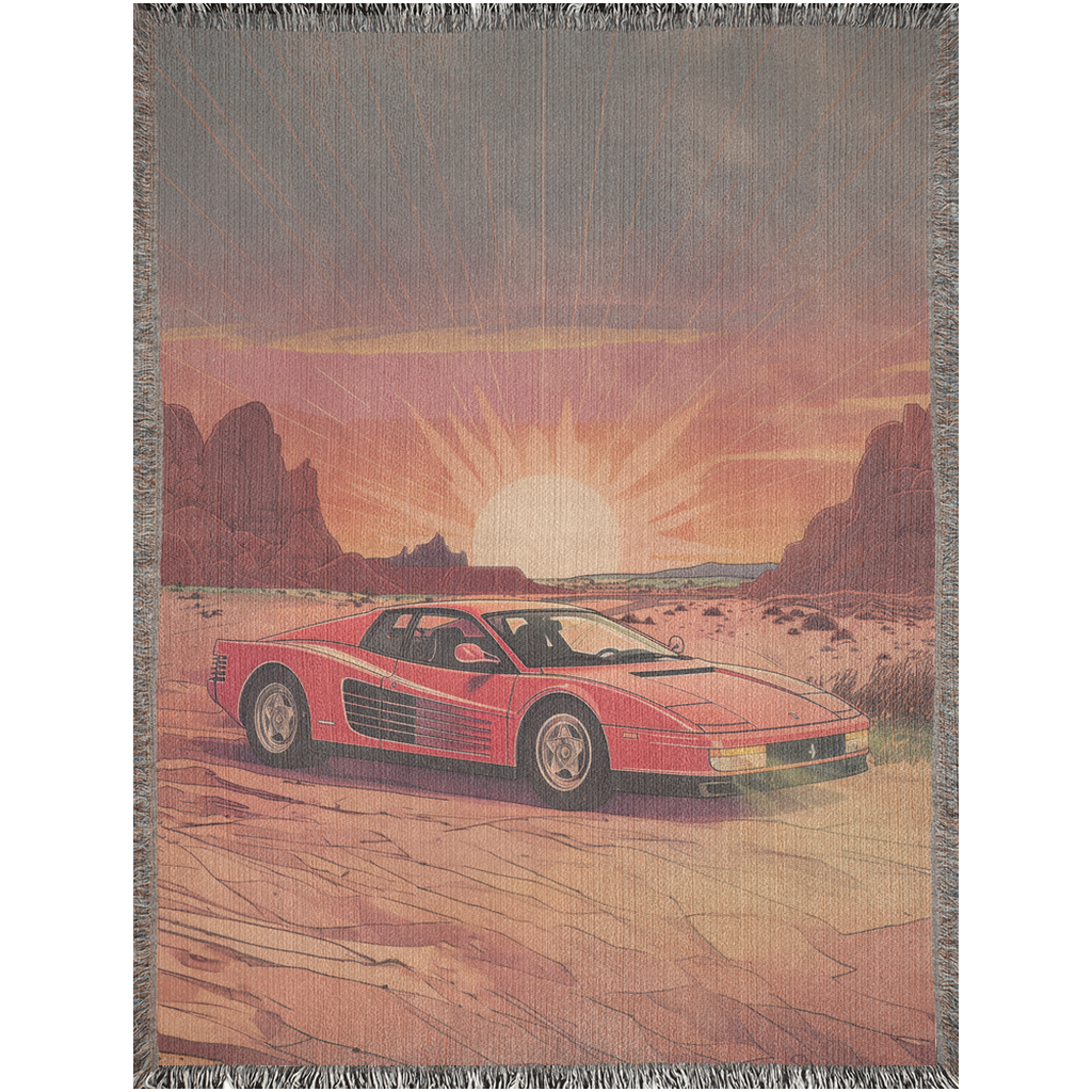 Desert Testarossa Woven Blanket